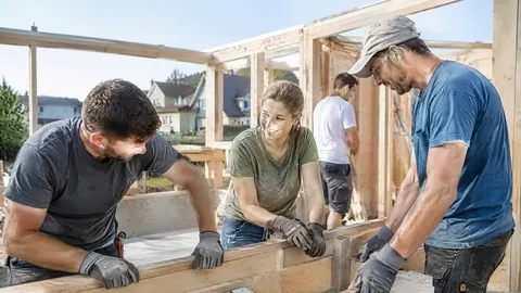 ¿Están asegurados los amigos que le ayudan a construir su casa?