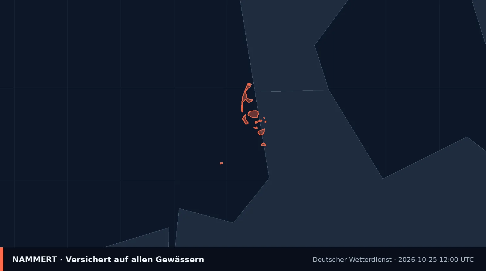 Mapa del aviso oficial en Alemania