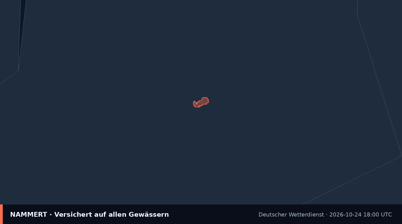Mapa del aviso oficial en Alemania